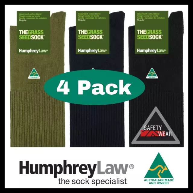 4 x Pairs Humphrey Law Grass Seed Sock Landscaping Lawnmowing Gardening 22C