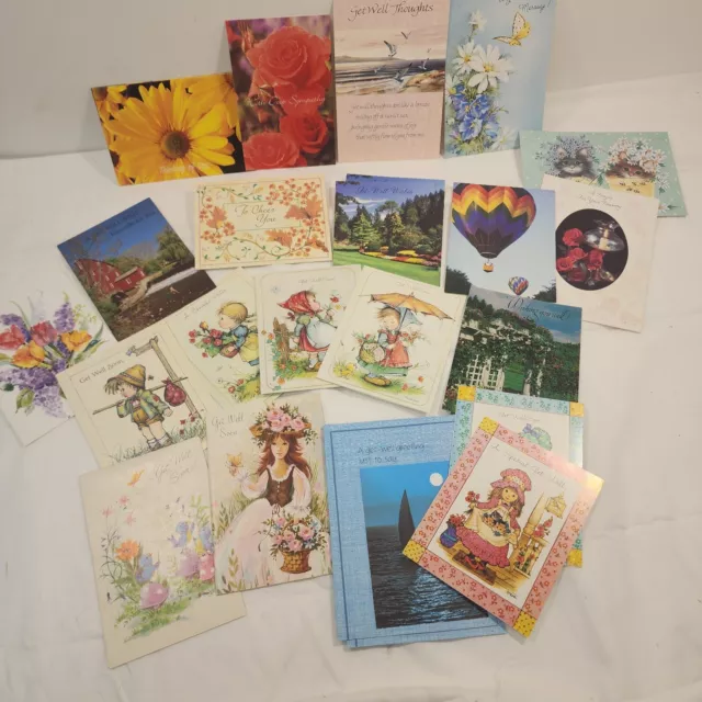 Vintage get well cards Help the Children English Cards Floral Children 34 total