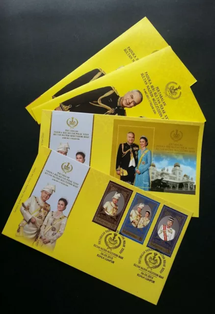 Malaysia The Enthroneme Of The Sultan Perak 2015 Royal (FDC-Paar) glänzend...