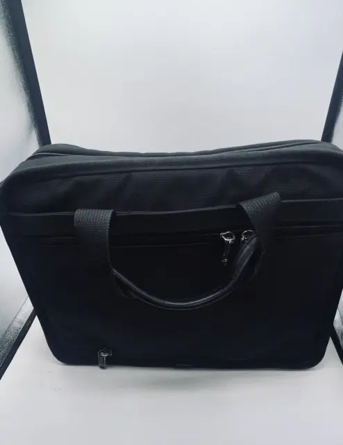 TUMI Alpha Black Ballistic Nylon Laptop Briefcase Expanding Travel Messenger Bag 3
