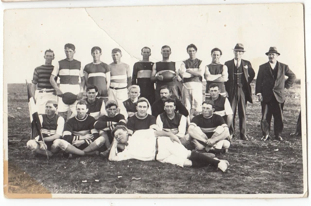 Wilkawatt Football Team Portrait OLD Real Photo POSTCARD South Australia c1915