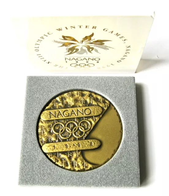 1998 Nagano Olympic Games -  Participant Medal + Box