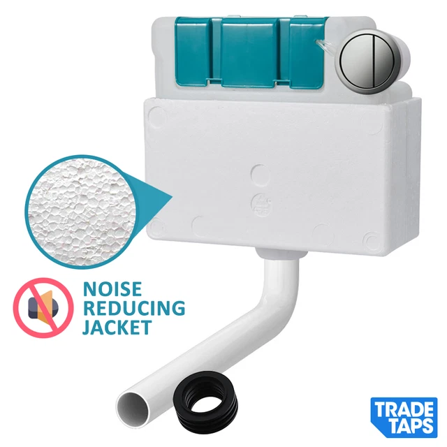 DUAL FLUSH PNEUMATIC Air Concealed WC Toilet Concealed Cistern Front