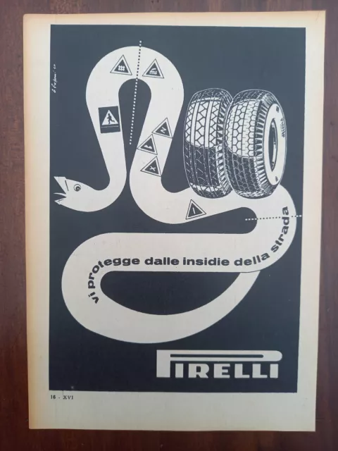 Pirelli, Reifen, tyre, pneumatico, insidie, Werbung advert pubblicità, 1951