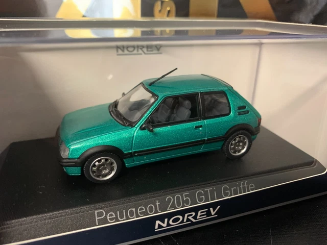 Norev 1/43 Scale Diecast 471722 - 1990 Peugeot 205 GTi Griffe - Green
