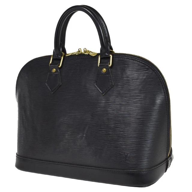 LOUIS VUITTON LV Alma Hand Bag Epi Leather Black Gold France M52142 83YA875 LOUIS VUITTON LV Alma Hand Bag Epi Leather Black Gold France M52142 83YA875