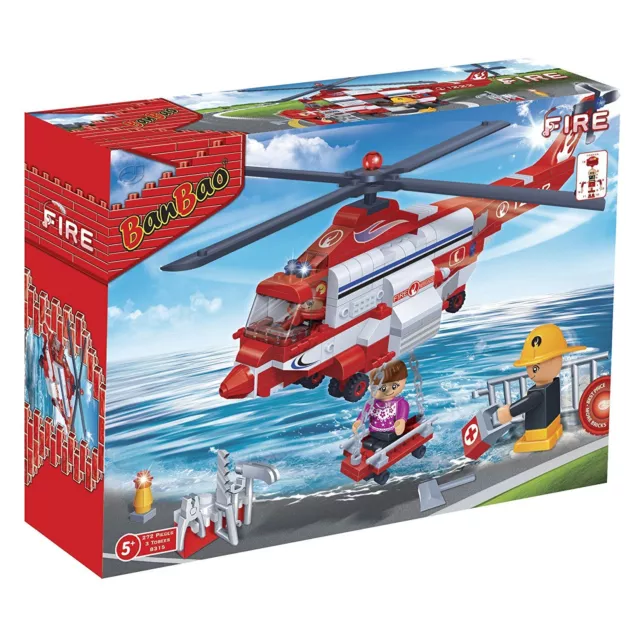 Banbao 8315 - Feuer Hubschrauber Konstruktionsspielzeug Spielzeug Bausteine NEU