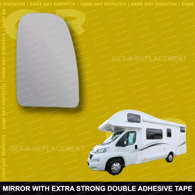 For Fiat Ducato Motorhome wing mirror glass 07-21 Right Driver side Spherical