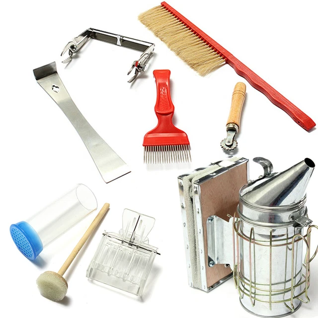 Hanured Imker Starter Kit 26-tlg. - Bienenstock Werkzeug Set Mit Räucherofen