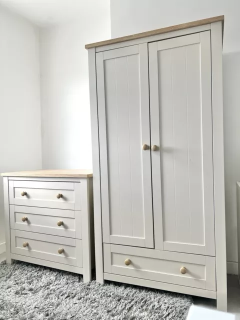 MOTHERCARE LULWORTH NURSERY Two Piece set Wardrobe And Chest Of Draws Eggshell 260.00 PicClick UK