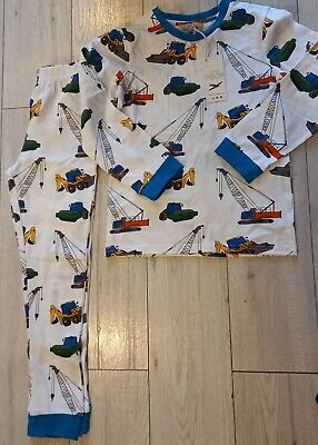 Their Nibs Pyjamas Age 9-10yrs Brand New Tagged Tractors Diggers Theme Free Post