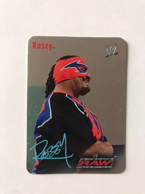 Card wrestling - WWE WWF - Rosey - signed