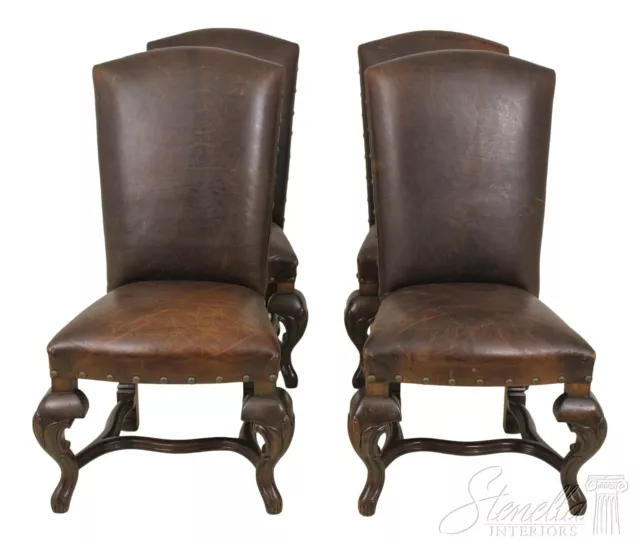 L57980EC: Set of 4 EJ VICTOR Continental Leather Dining Chairs L57980EC: Set of 4 EJ VICTOR Continental Leather Dining Chairs