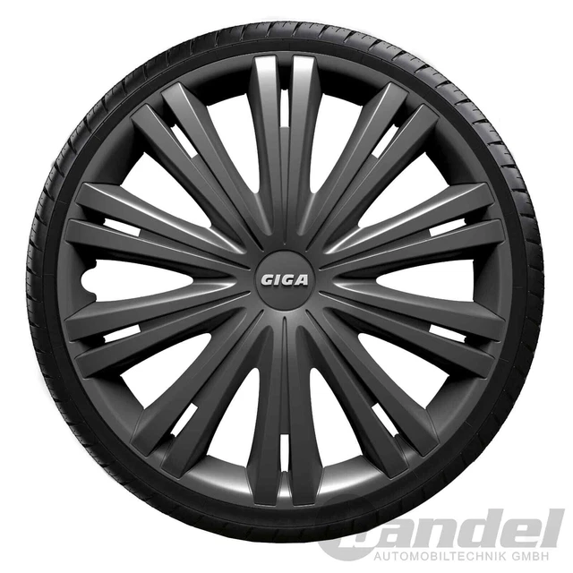 4x COPRIRUOTA ARGO AUTO COPRIRUOTA GIGA DARK GREY 13 POLLICI GRIGIO SCURO UNI