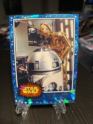 2022 Topps Chrome Sapphire Star Wars #87 The Droids Try to Rescue Luke!