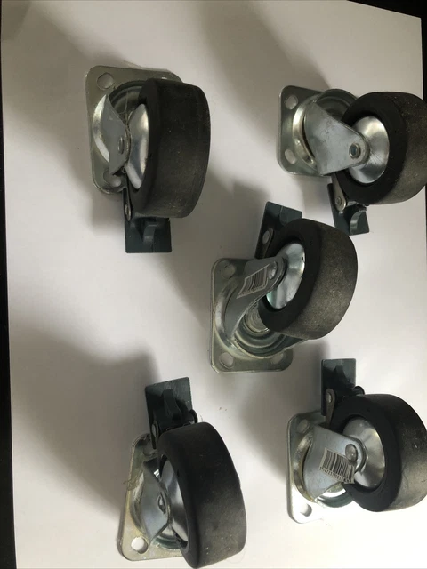 Lots de 5 roulettes pour meuble avec frein