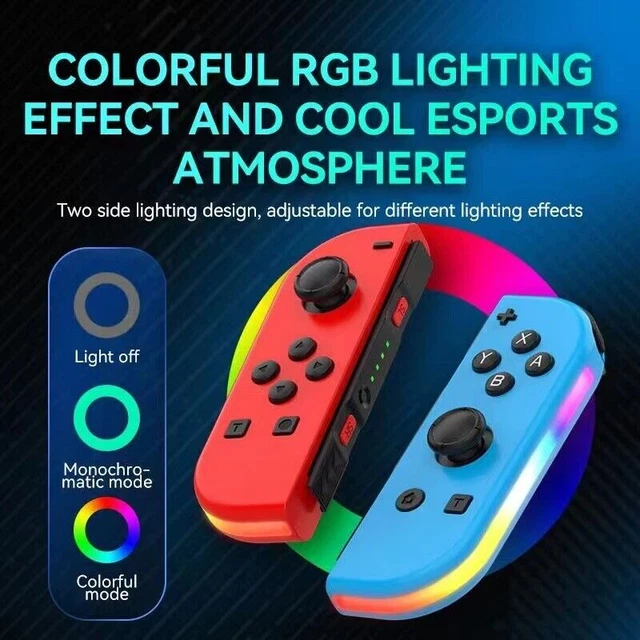 For Nintendo Switch Joy-Con L & R Bluetooth Wireless Gamepad Controller w Led