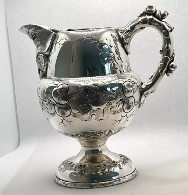 CHARTER OAK Silver Plate Creamer Meriden Britannia Company Pattern Number 5100