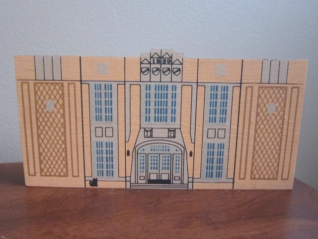 Greene Middle School Smithville High Ohio Cat's Meow Village Wood Block '88