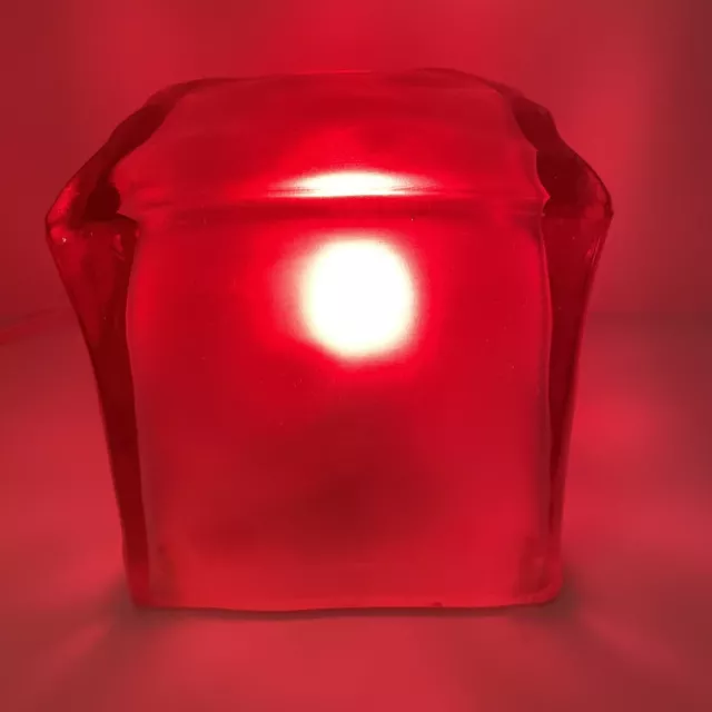 Vintage Ikea Ice Cube Lamp Iviken Glass Table Light 90s Post Modern Pop Art 🧊