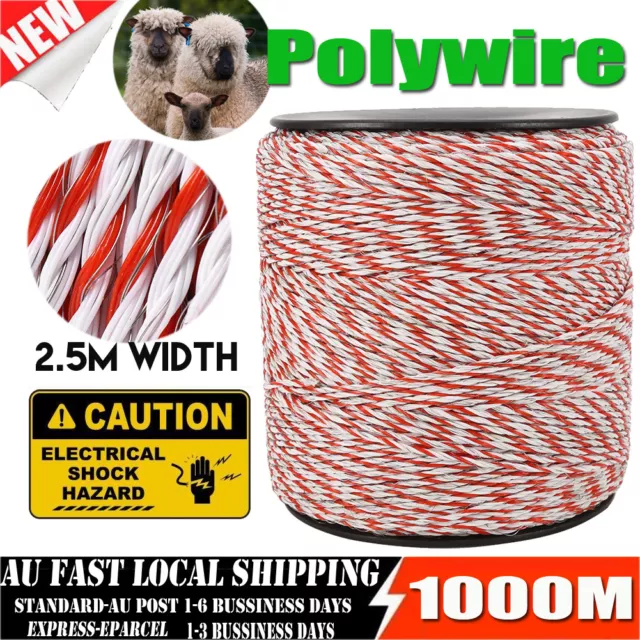 1000m Polywire for Electric Fence Fencing Stainless Steel Poly Wire AU Stock