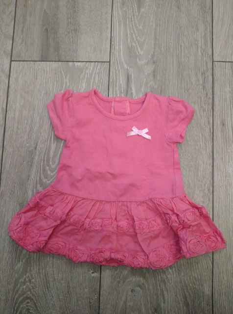 Baby Girls Pink Ruffle Dress Age 0-3 Months Matalan
