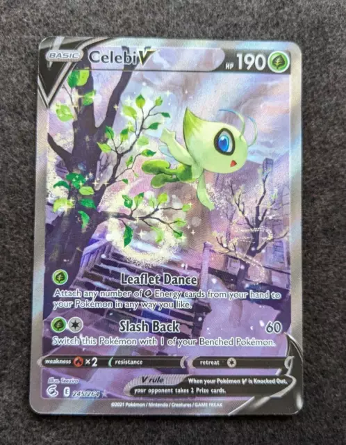Celebi V - Full Alt Art Ultra Rare - 245/264 - SWSH Fusion Strike - Pokemon