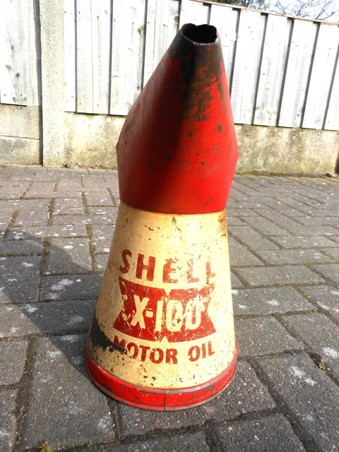 RARE VINTAGE ONE Gallon! - Garage/Forecourt - Shell X-100 Motor Oil ...