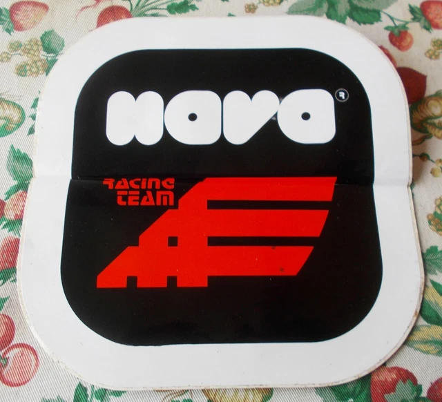 Sticker Vintage Team Nava Helmets - Autocollant Olio Fiat Gallina Suzuki - Original