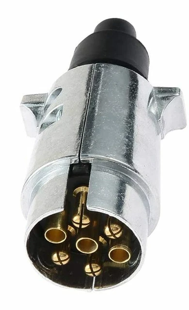 Set Di Spina E Presa In Metallo Alluminio N A 7 Pin 12V Per Rimorchio - Foto 5