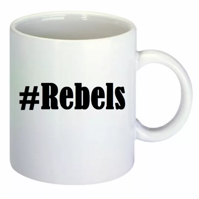 Kaffeetasse #Rebels Hashtag Raute Keramik Höhe 9,5cm in Weiß