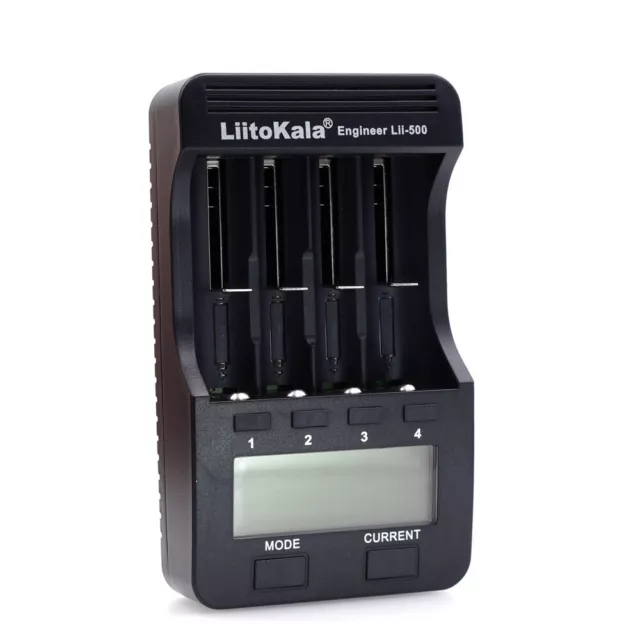 LiitoKala Lii-500 4 Slots Smart Battery Charger Kit 3.7V Li-ion /1.2V Ni-MH New