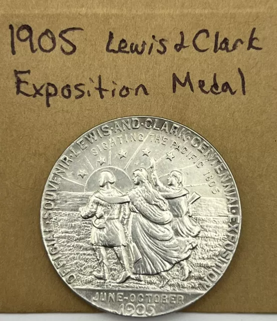 1905 Lewis & Clark Exposition Official Medal, Silver HK-325