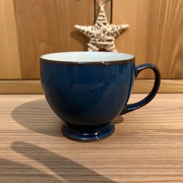 Denby Footed Coffee / Tea Cup - Boston Blue - EXCELLENT