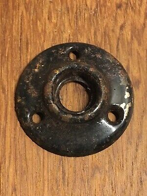 Antique Pressed Steel Black Painted rosette 1-7/8″ / Rusty Architectural Salvage
