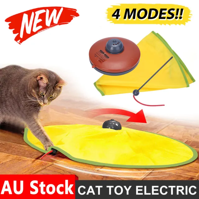 Electronic Interactive Cat Toys Pet Cats Play Fun Fabric Moving Mouse Toy Chase