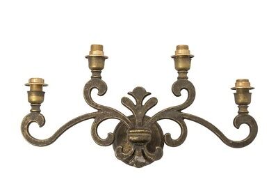 Wall Lamp Florentine Lily Brass Burnished 4 Lights For Living Room Hallway