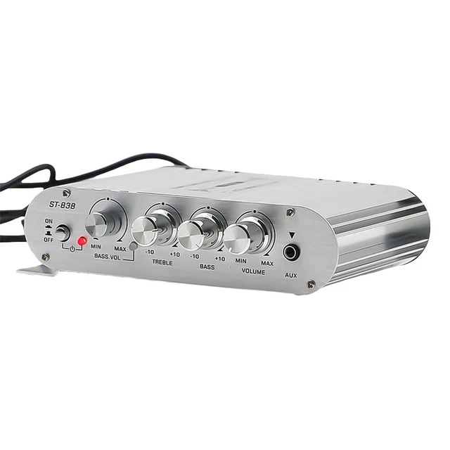 ST-838 HIFI 2.1 Channel Power Amplifier Subwoofer Amp 80W*2 Car Home ...
