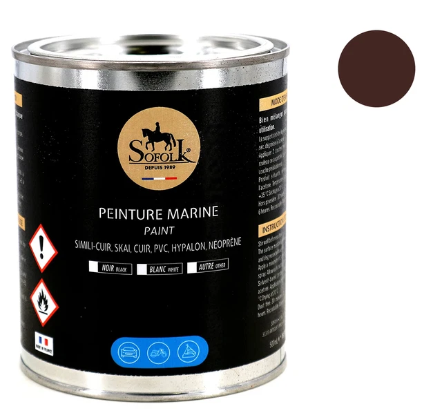 Peinture Sellerie Nautique Simili-cuir (14-Chocolat) banquettes, Bain de Soleil