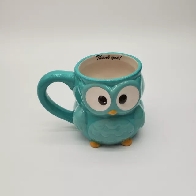 3D Aqua Owl 'World's Best Teacher' Coffee Mug - 17oz