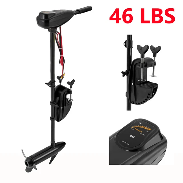 46LBS Electric Trolling Motor Outboard Motor Brush Motor Boat Engine 480W US