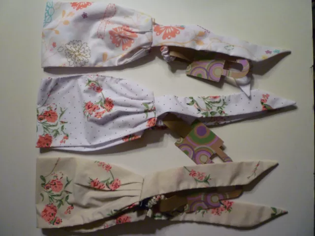 NWT: GAP KIDS Set of 3 Wide Cotton Floral Print Headbands