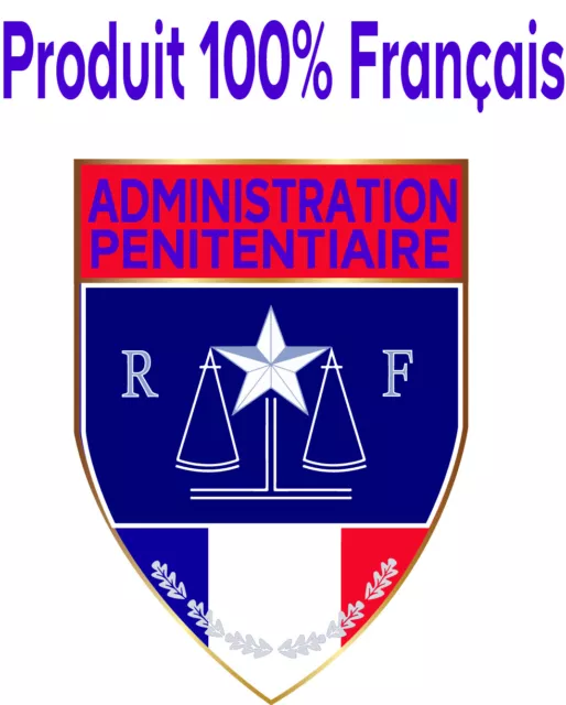 STICKERS Autocollant ADMINISTRATION PÉNITENTIAIRE écusson pare-brise voiture