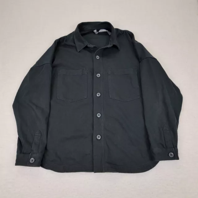 Vuori Shirt Women's M/L Mackenzie Shirt Button Up Black Oversized Shacket Adult