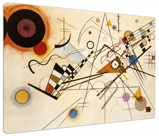 Quadro moderno Astratto Kandinsky Linee Arredamento Arte Arredo Casa Stampa tela