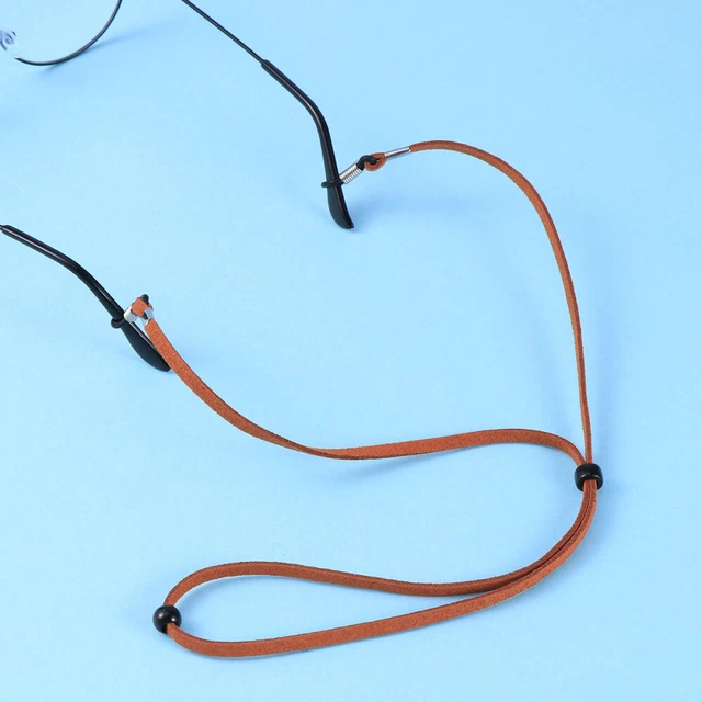Gafas de cuero cuerda antideslizantes soporte de vidrio decorativo cuerda para mujer dama mujer