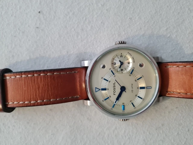 Fossil Herrenuhr doppelte Zeitanzeige
