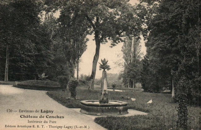 CPA 77 - Env LAGNY (Seine et Marne) - 170. Château de Conches, interior of the Park
