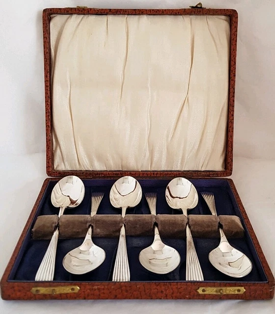 Antique Sterling silver tea /coffee spoons. Sheffield 1918. James Dixon & Sons
