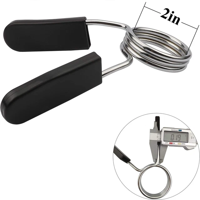 EastyGold Collier De Serrage Pour Haltère Avec Clip à Ressort Pour Barre De Poids - 2,5 Cm Pour Barre Standard De 5,1 Cm Pour Barre Olympique De Musculation - Accessoire De Gym